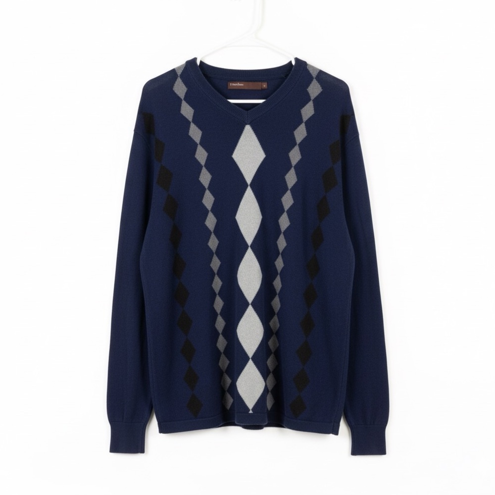 Perry Ellis Long sleeves Blue sweater Large